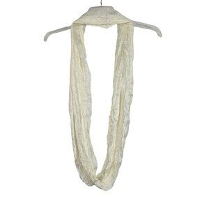Rue 21 Cream Ivory Silver Infinity Loop Scarf